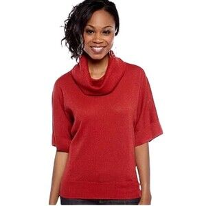 Designers Originals cherry wine cowl neck sweater size large